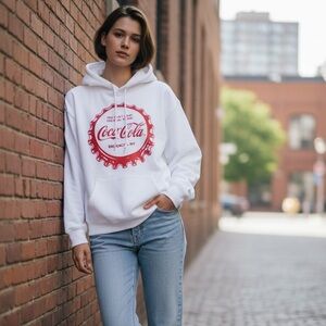 Coca-Cola Pull Over Hoodie featuring Brooklyn New York in logo